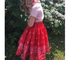 Detská suknička ruže bordúra, červená