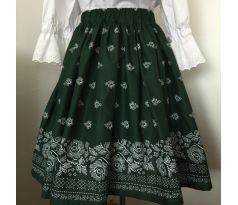 Dámska sukňa, obvod 3m, zelená