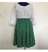Dámska kruhová sukňa, zelená