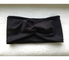 Čierna čelenka s prekrížením, 49cm