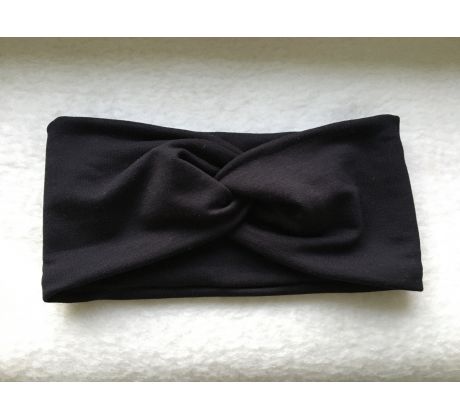 Čierna čelenka s prekrížením, 49cm