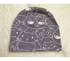 Tenká čiapka Mačky, 49-51cm
